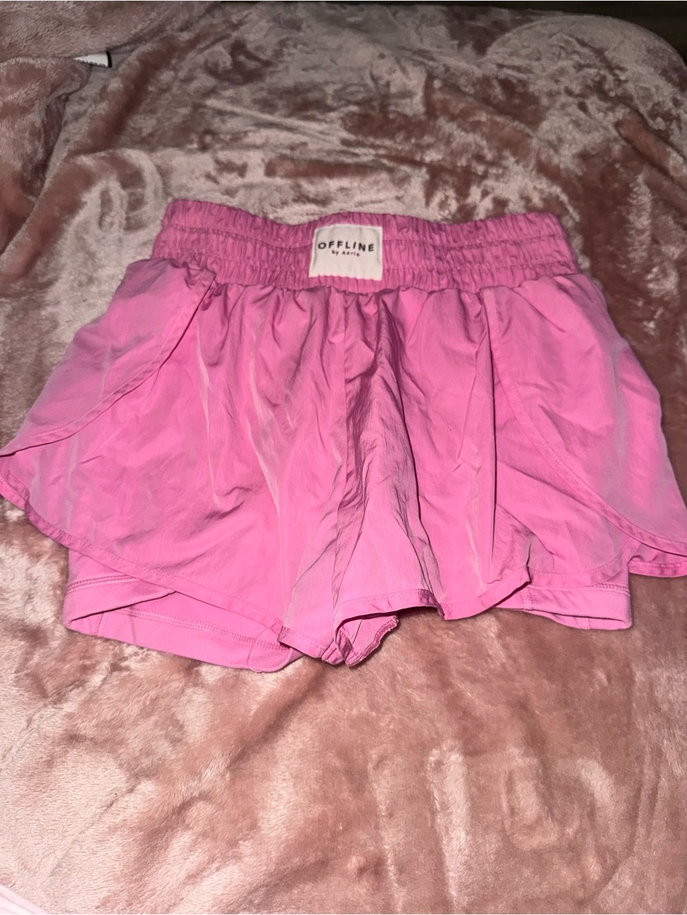 aerie Pink Layered Athletic Skort